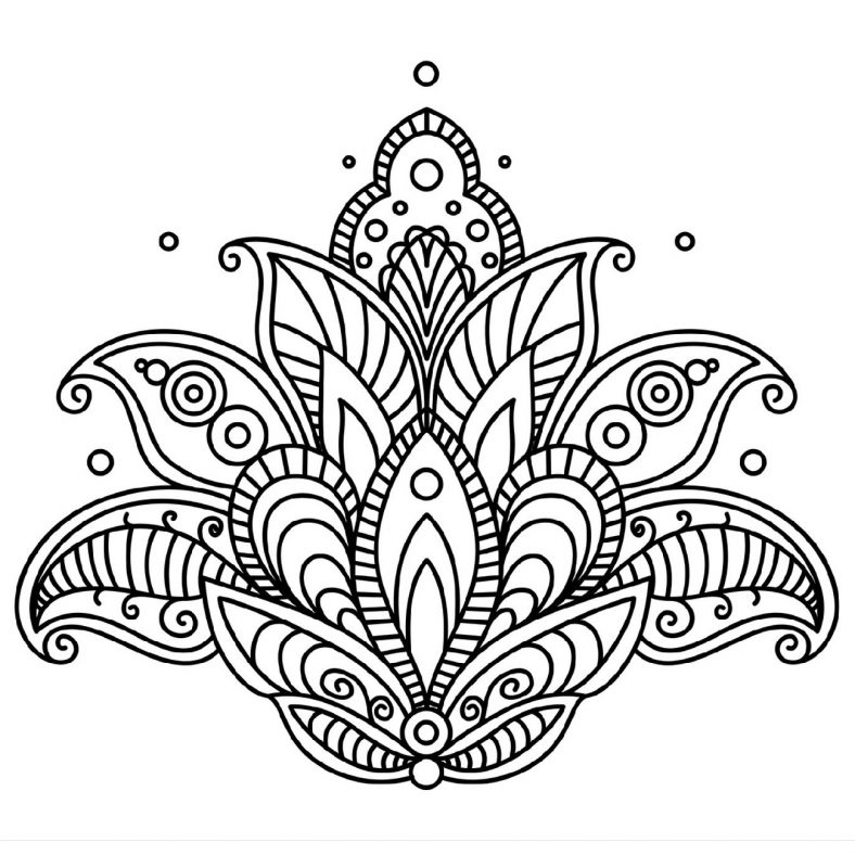 Mandala Coloring Pages Lotus