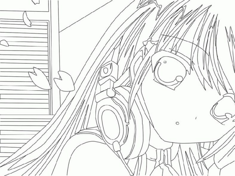Manga Coloring Pages Girl
