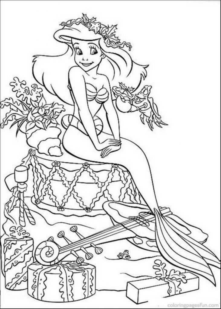 Mermaid Free Printable Princess Coloring Pages