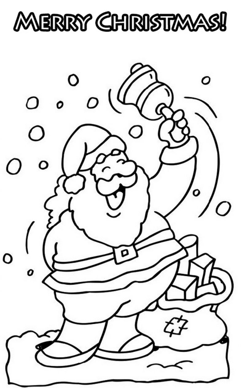 Merry Christmas Coloring Pages Happy