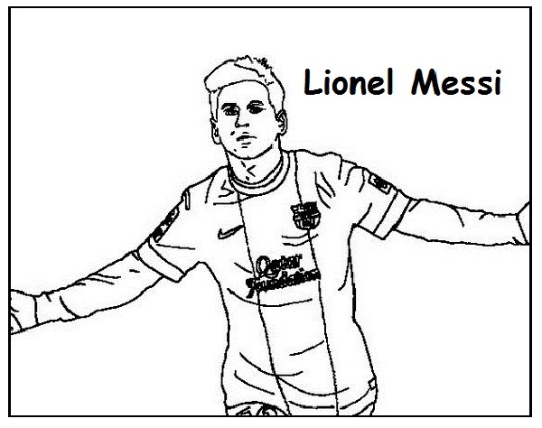 Messi Coloring Pages for Kids