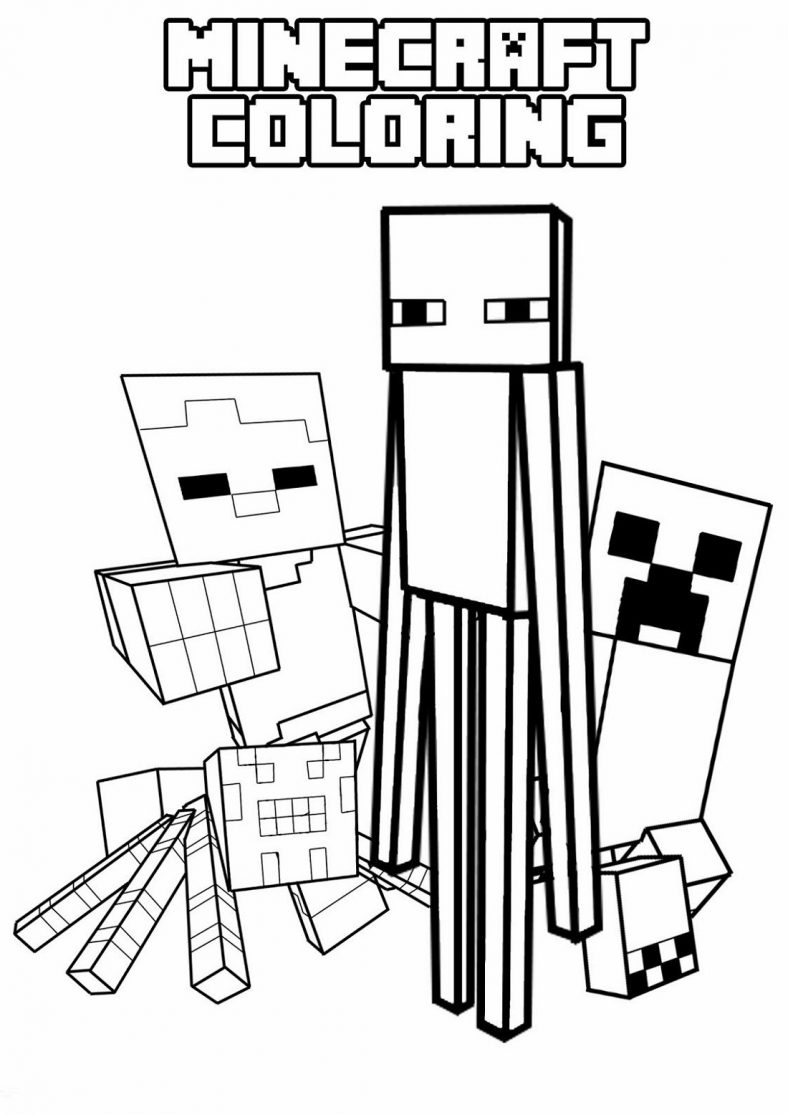 Minecraft Steve Coloring Pages Images