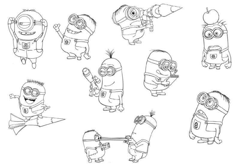 Minion Coloring Pages Characters
