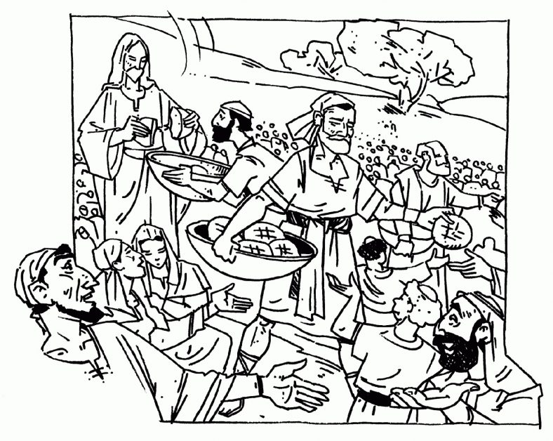 Miracle Of Jesus Coloring Pages