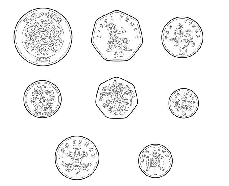 Money Coloring Pages Coin