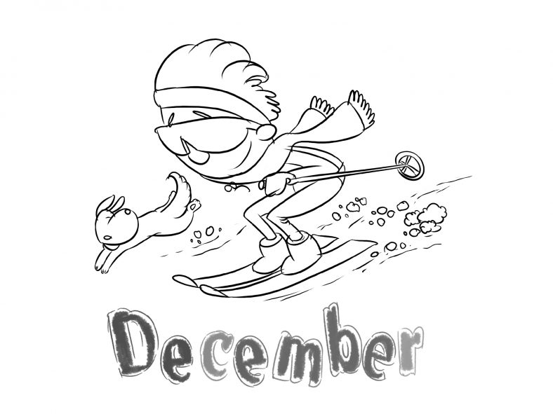 Month December Coloring Pages