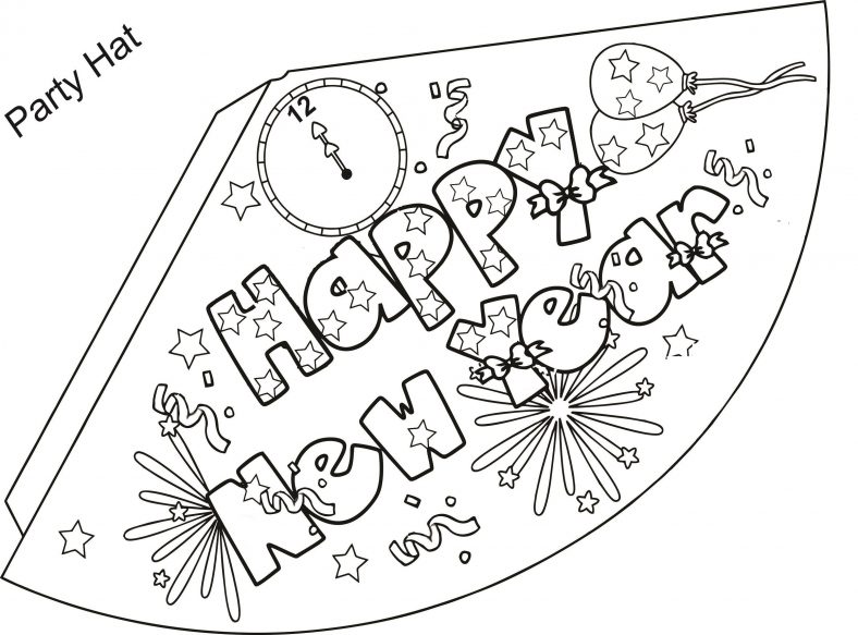 New Years Coloring Pages Party
