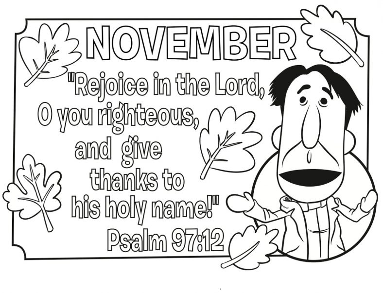 November Coloring Pages Bible