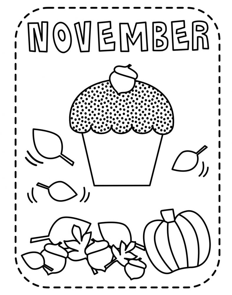 November Coloring Pages Simple