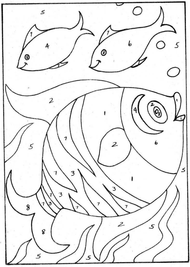 Number Coloring Pages Simple