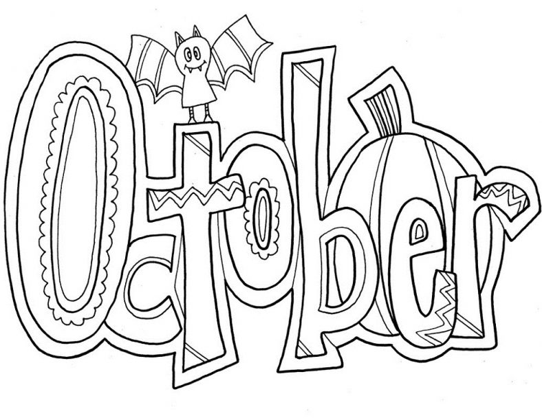 October Coloring Pages Doodle