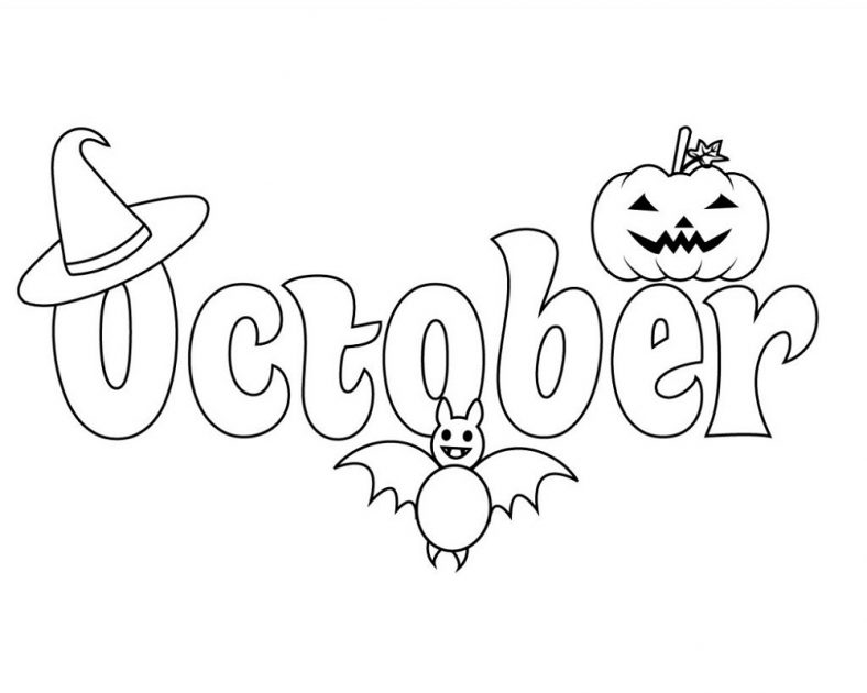 October Coloring Pages Halloween