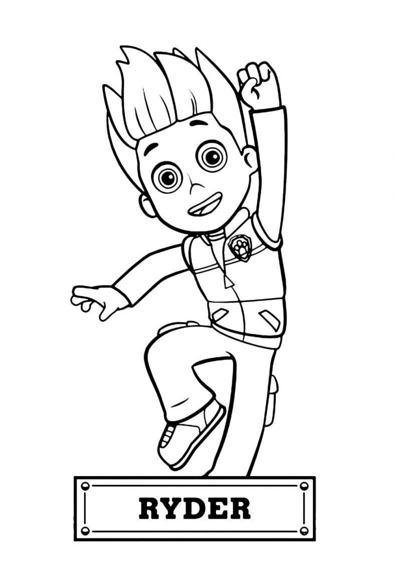 Paw Patrol Coloring Pages Ryder
