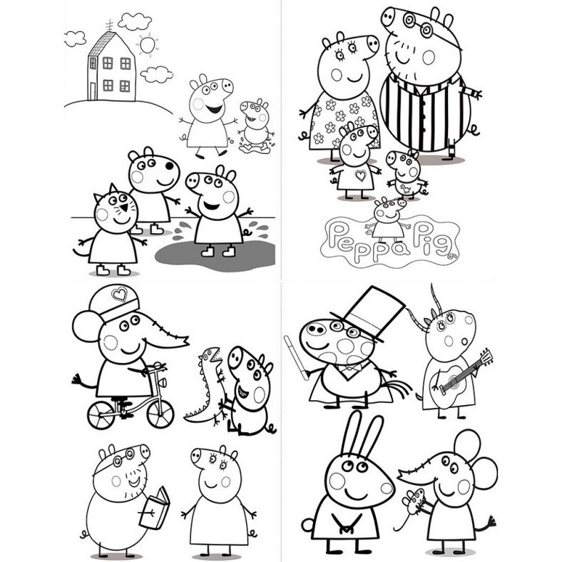 Peppa Pig Colouring Friends