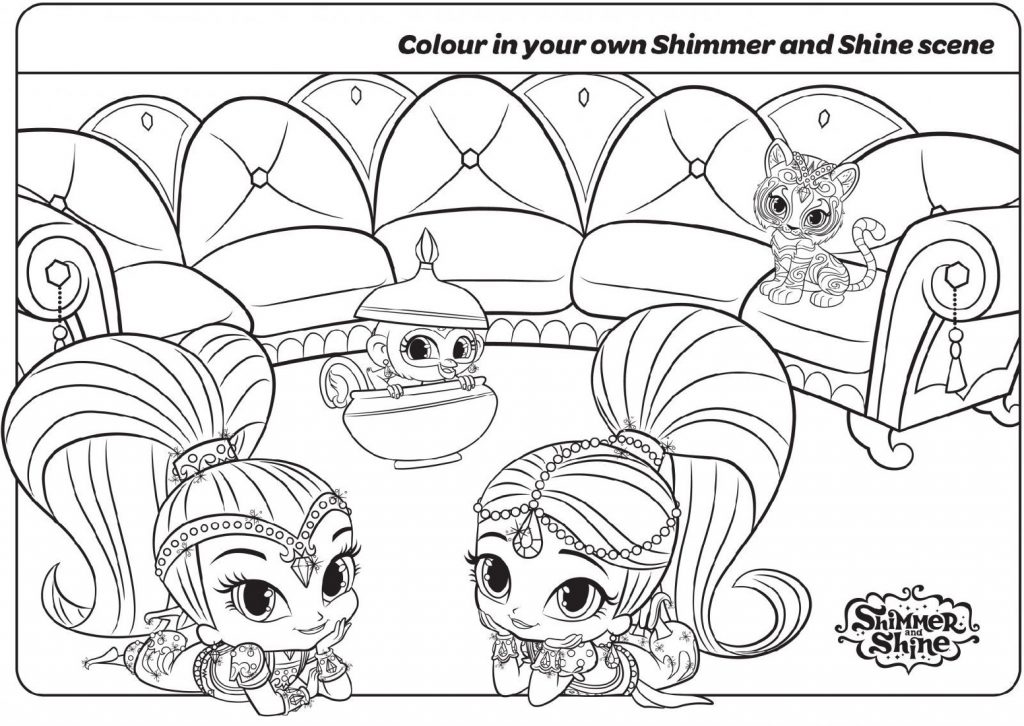 Pets with Shimmer And Shine Coloring Book