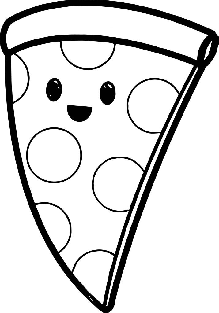Pizza Coloring Pages Kawaii