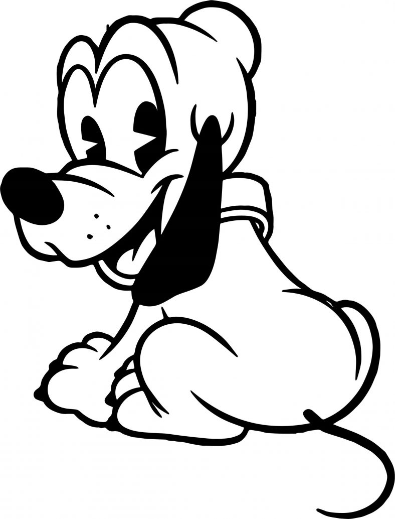 Pluto Coloring Pages Baby Pluto