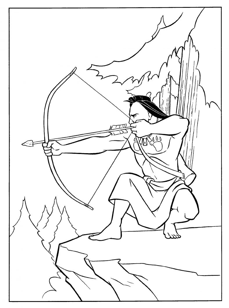 Pocahontas Coloring Pages Indian