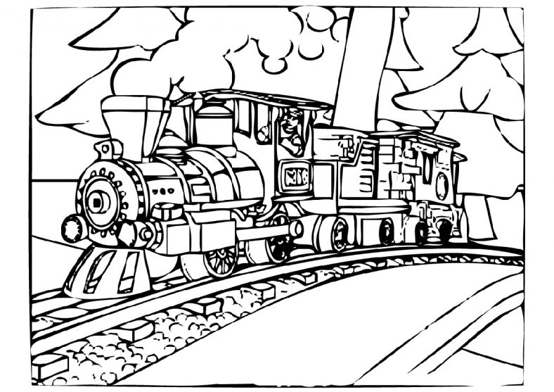 Polar Express Coloring Pages Train
