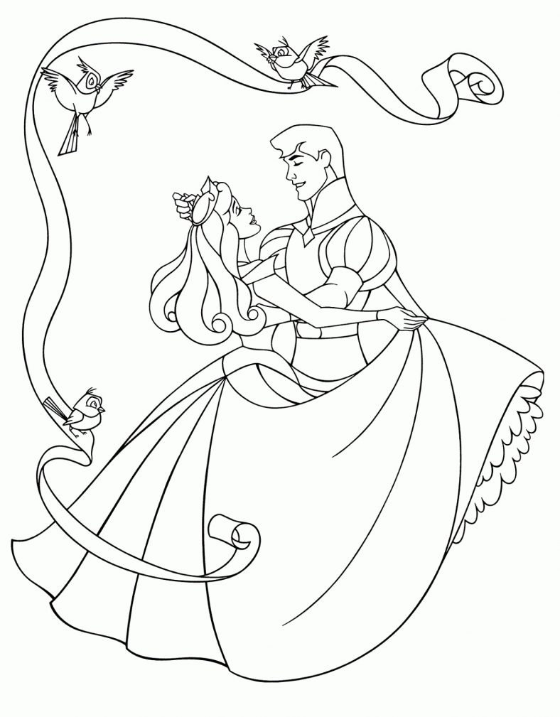 Princess Aurora Coloring Page For Kids