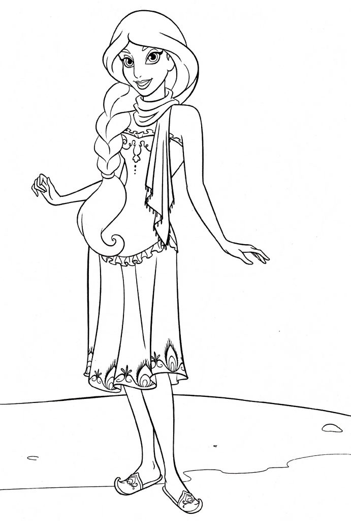Princess Jasmine Coloring Pages