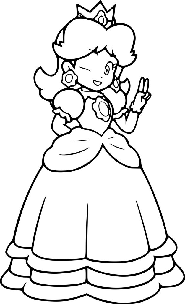 Princess Peach Coloring Pages To Print