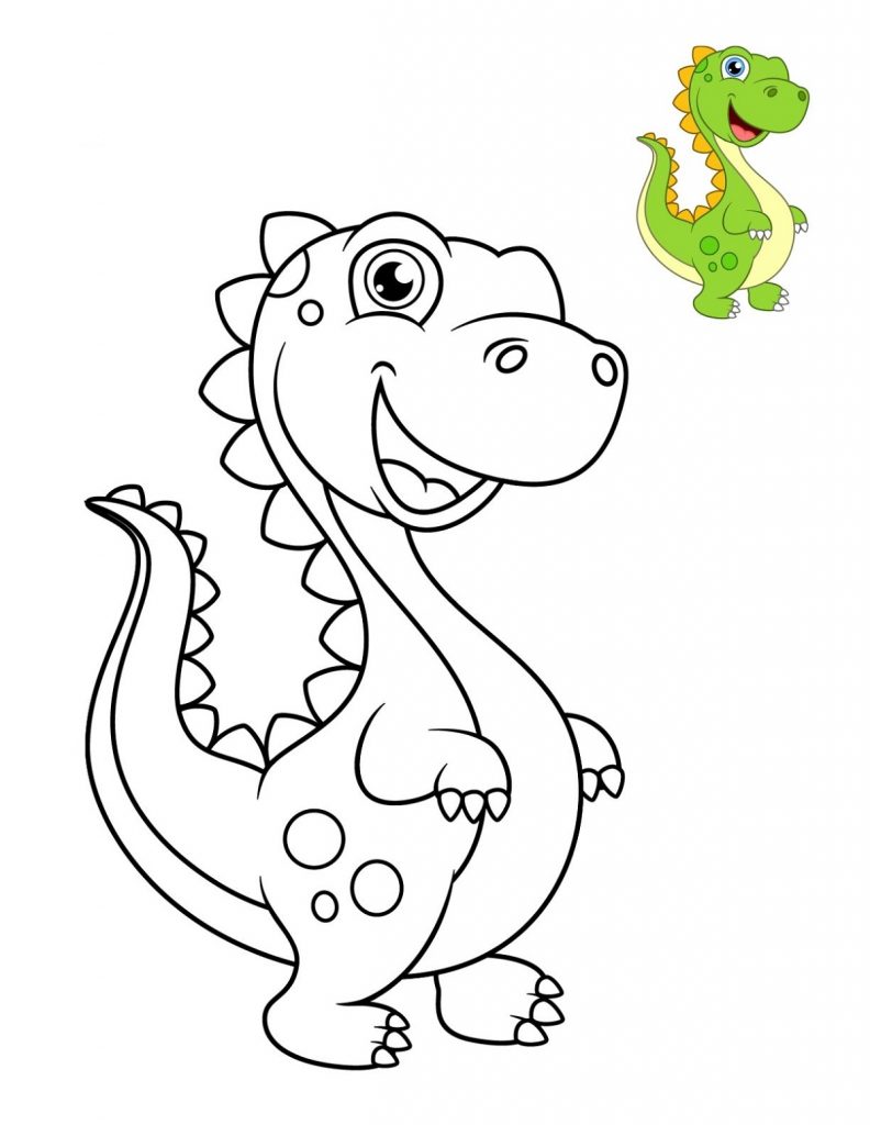 Printable Baby Dinosaur Coloring Pages