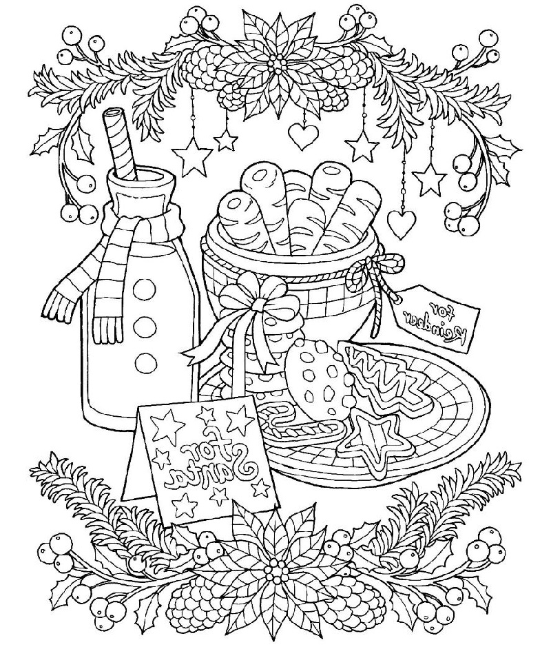 Printable Christmas Coloring Pages Cookie