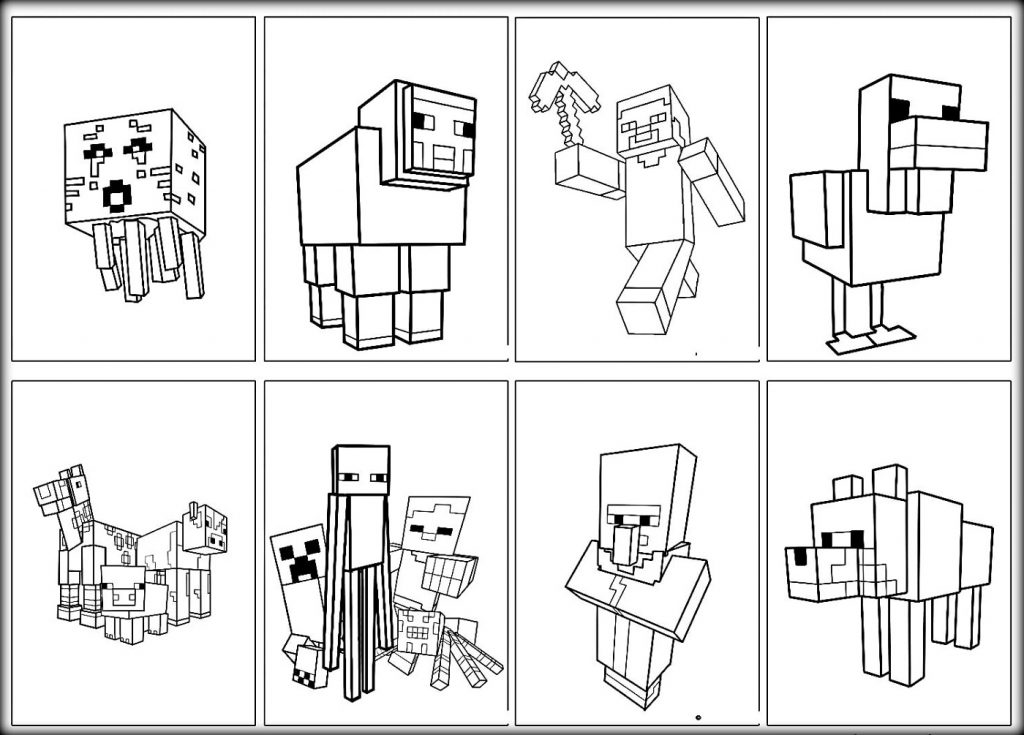 Printable Minecraft Steve Coloring Pages