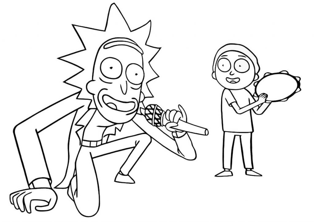 Printable Rick And Morty Coloring Page