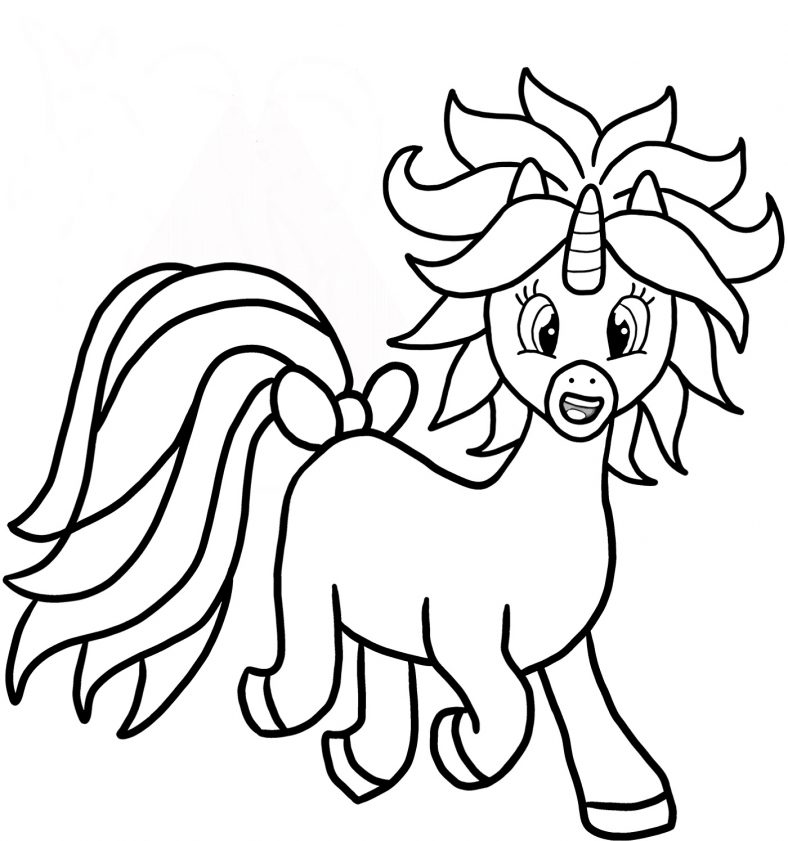 Printable Unicorn Coloring Pages Cartoon