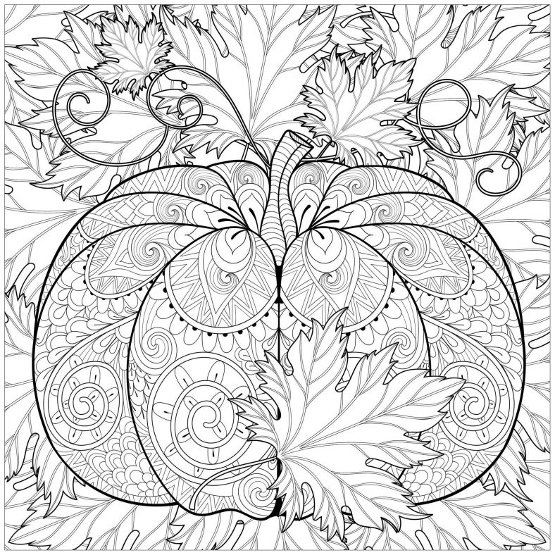 Pumpkin Coloring Pages Pattern