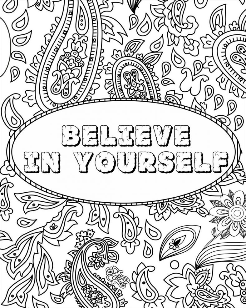 Quotes Coloring Book Pages