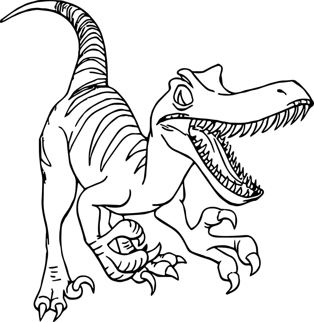 Raptor Coloring Pages Angry