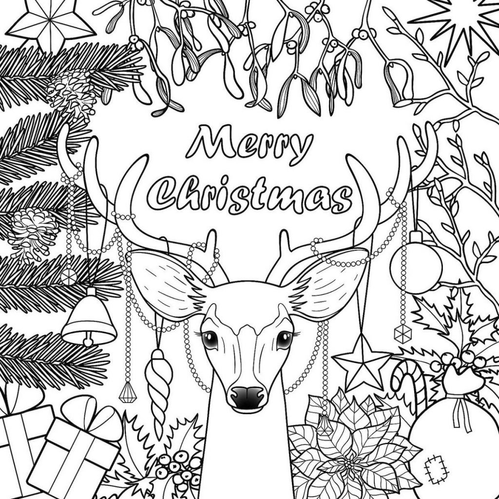 Reindeer Coloring for Adult