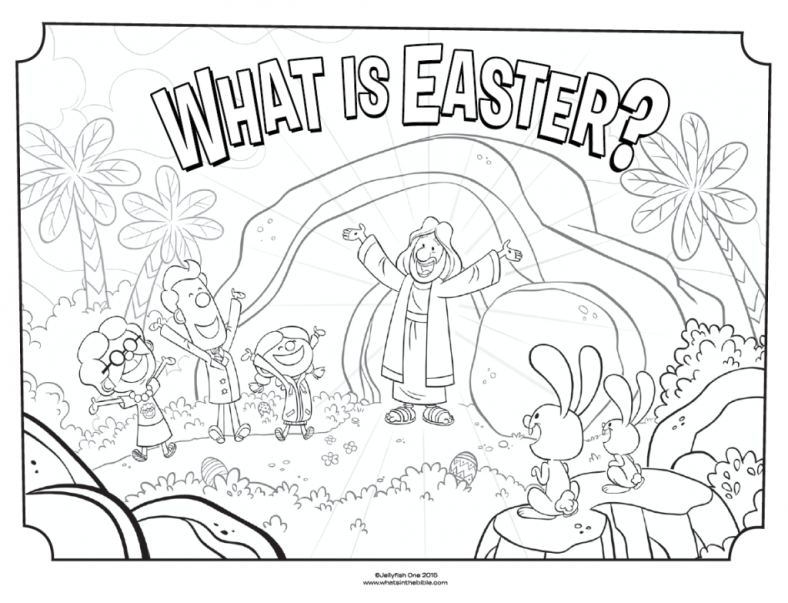 Religious Easter Coloring Pages Scenes