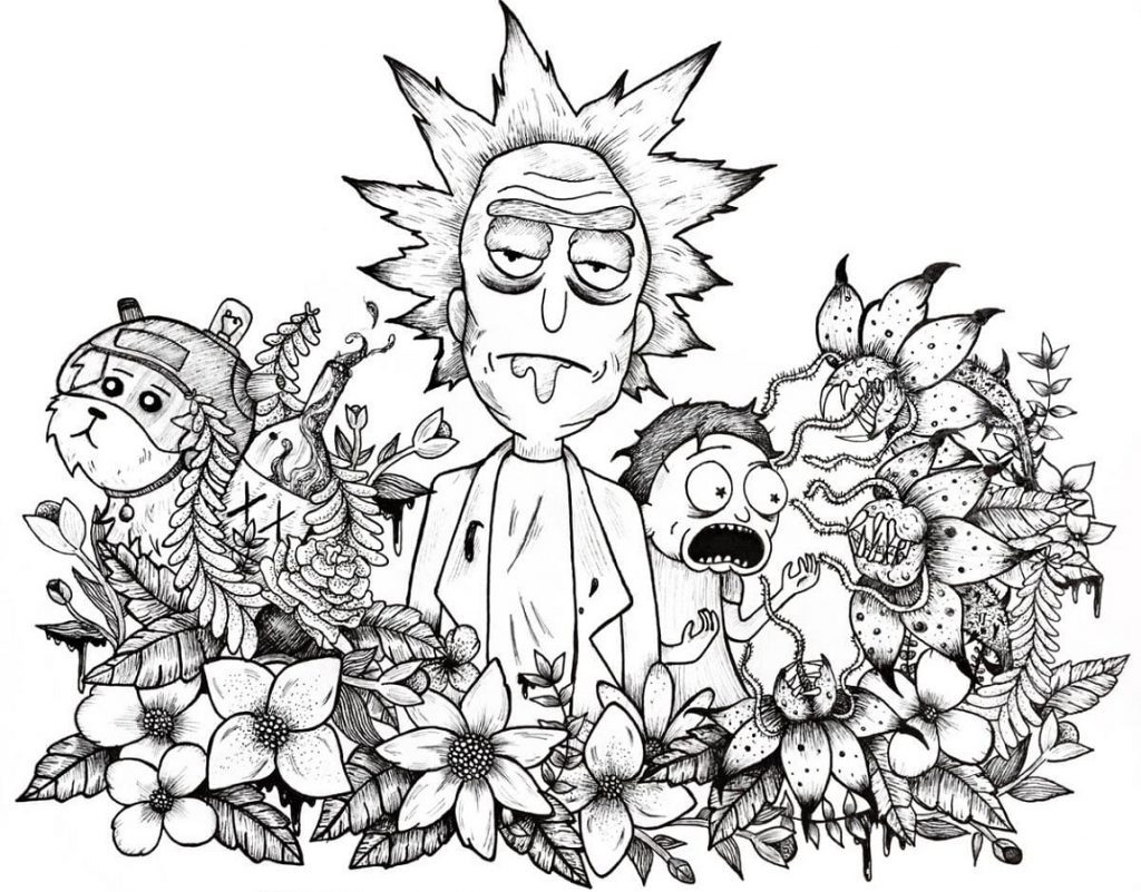 Rick And Morty Coloring Page Images