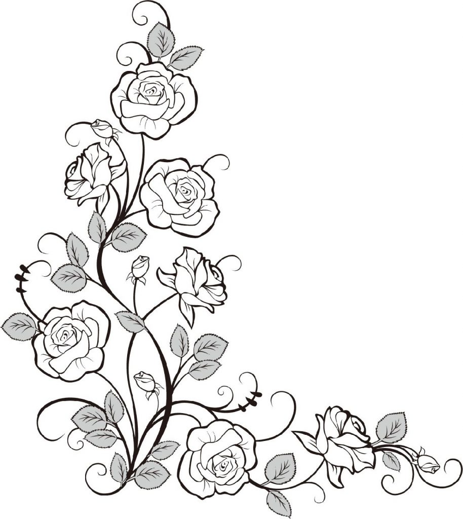 Rose Coloring Pages Flower