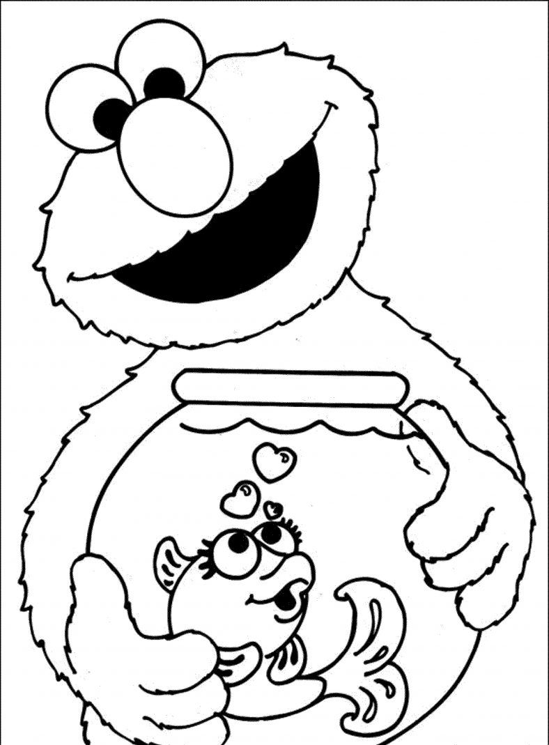Sesame Street Coloring Pages Elmo