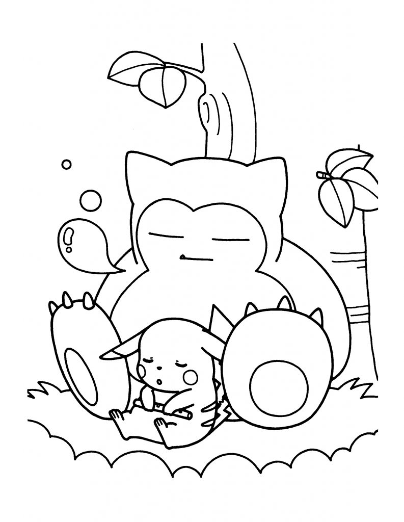 Snorlax Pokemon Go Coloring Pages