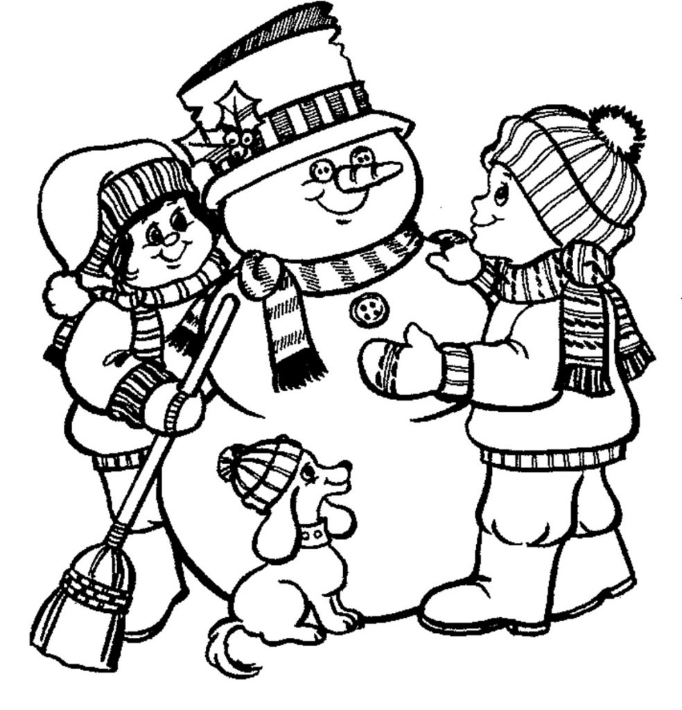 Snowman Coloring Sheet Free For Print
