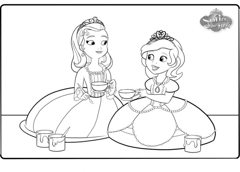 Sofia The First Coloring Pages and Princess Amber