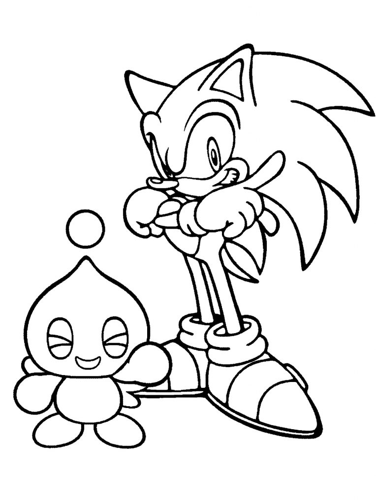 Sonic Coloring Sheets Sonic X Chao