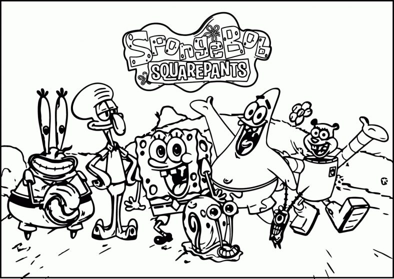 Spongebob Coloring Pages Characters