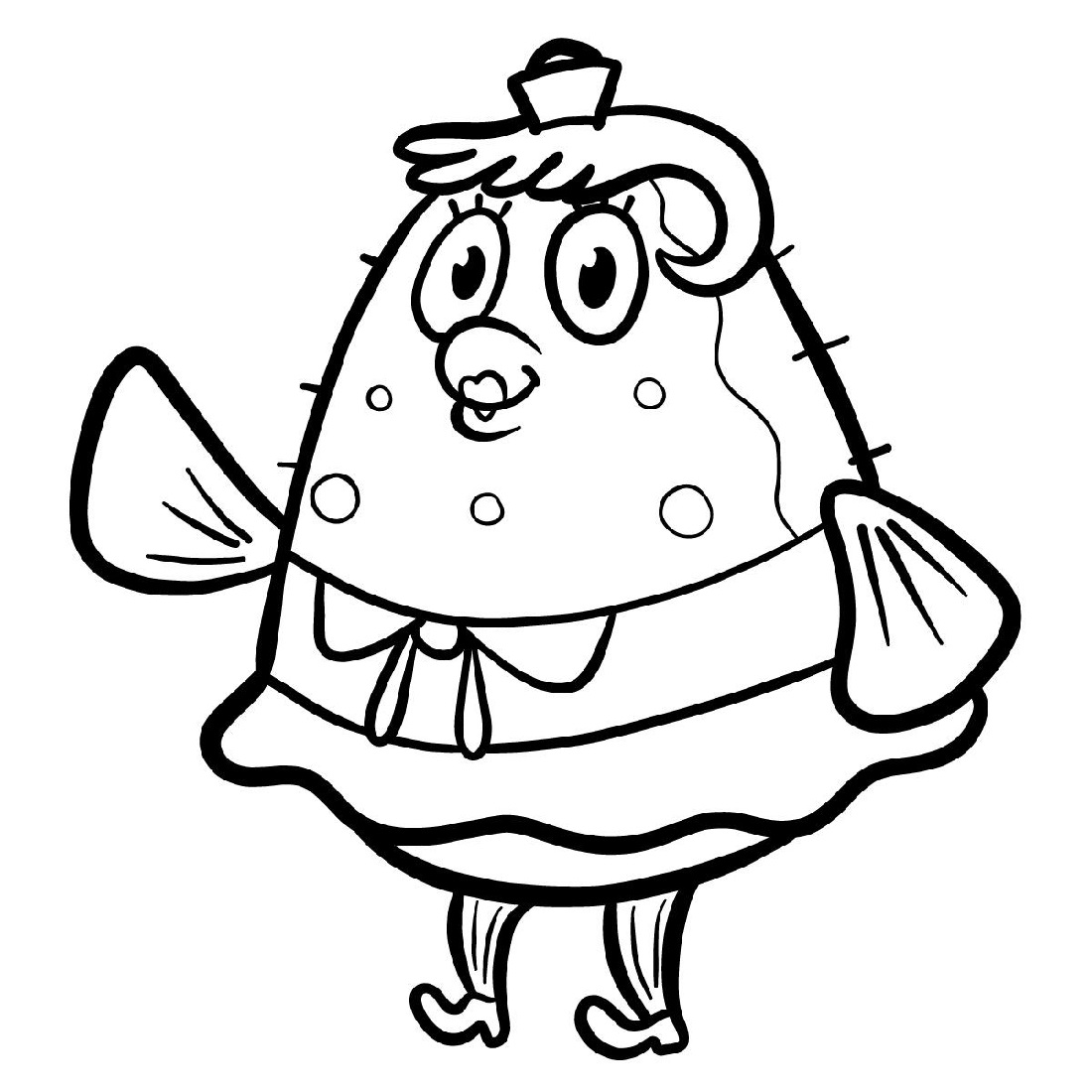 Spongebob Coloring Sheets And Mrs Puff. 