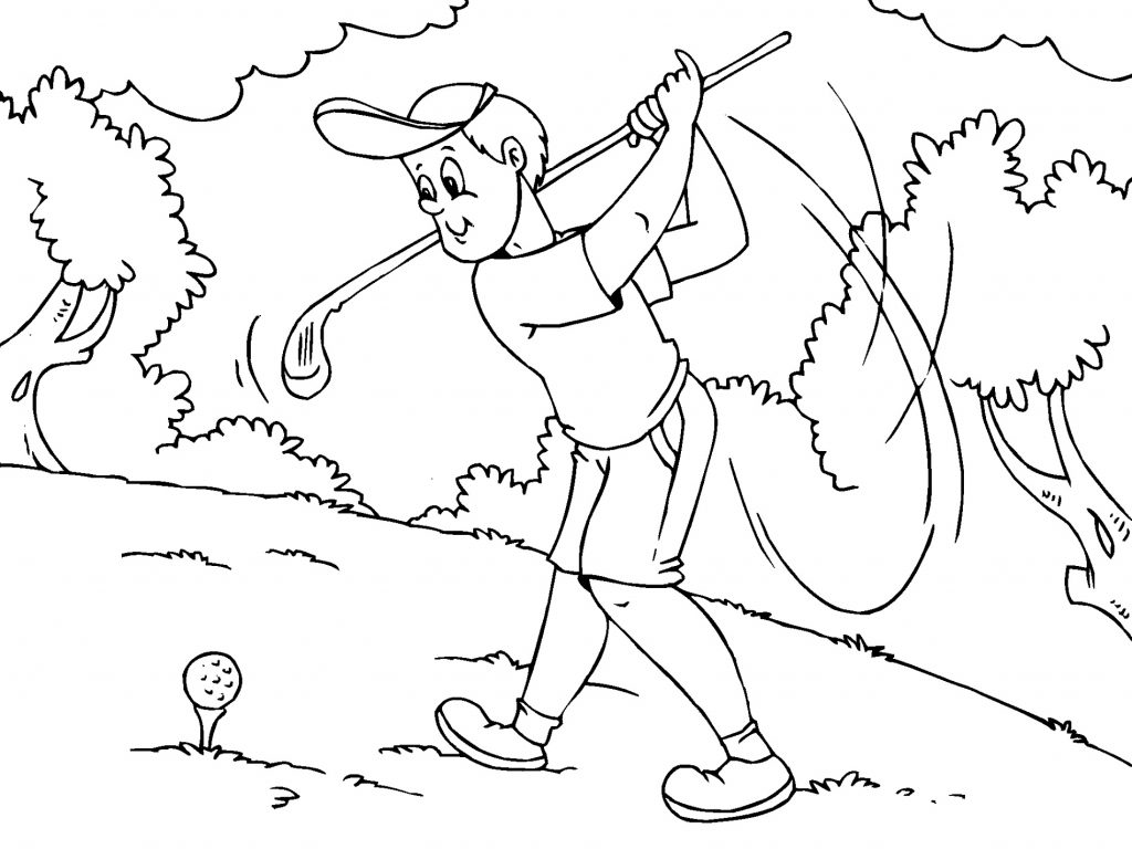 Sports Golf Coloring Pages