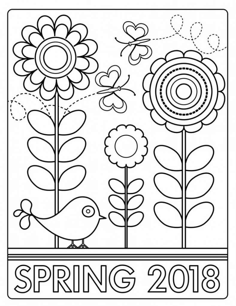 Spring Coloring Pages Free