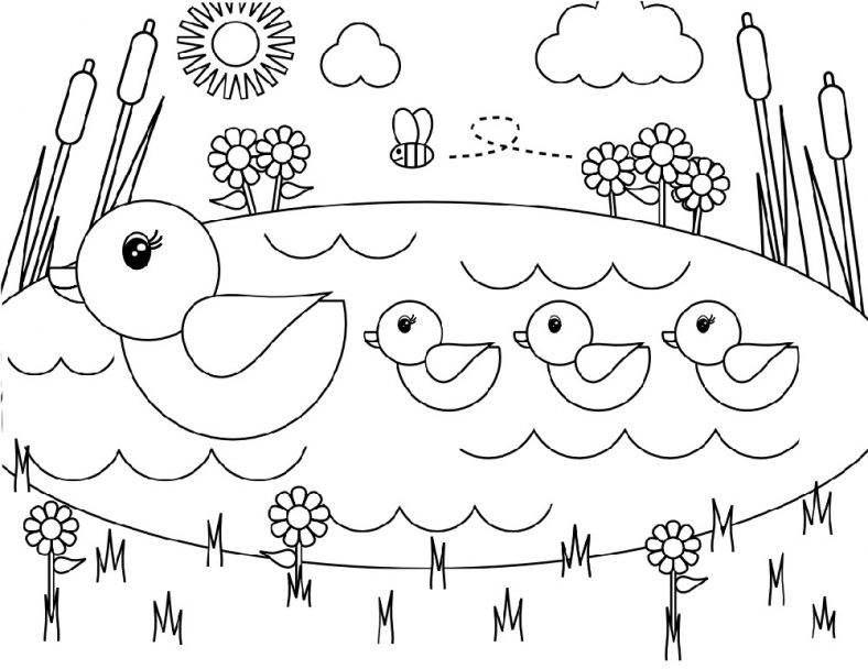 Spring Coloring Sheets For Toddler