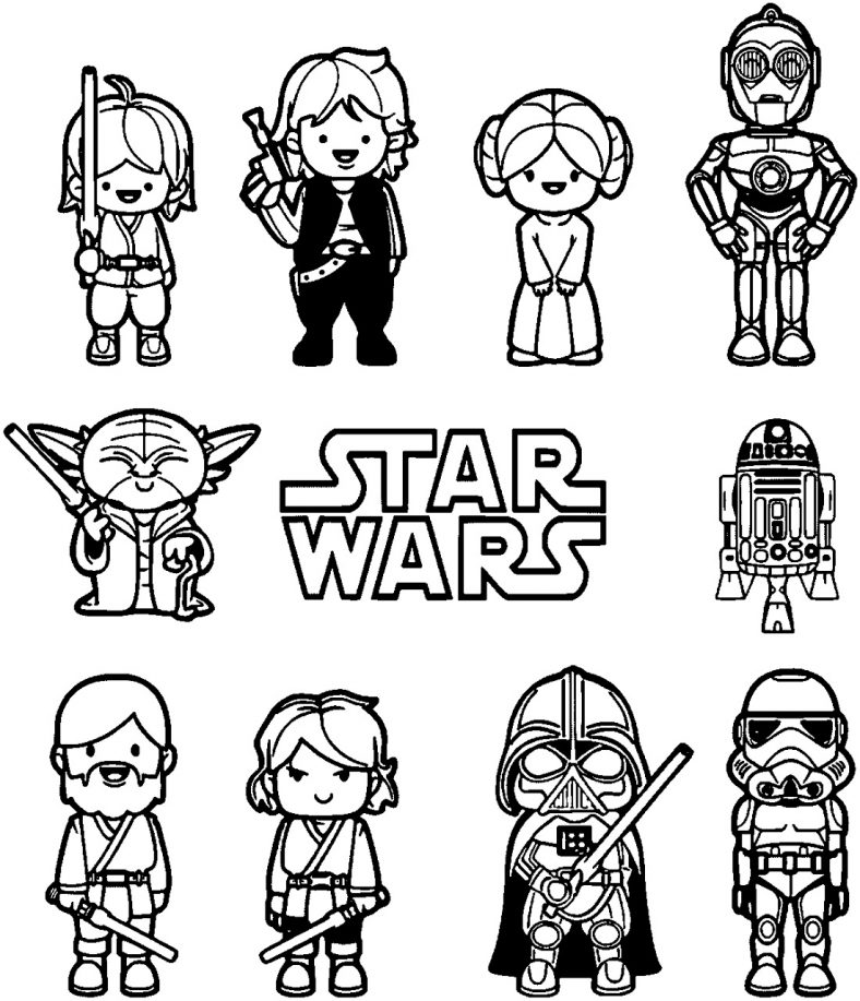 Star Wars Coloring Pages Cartoon