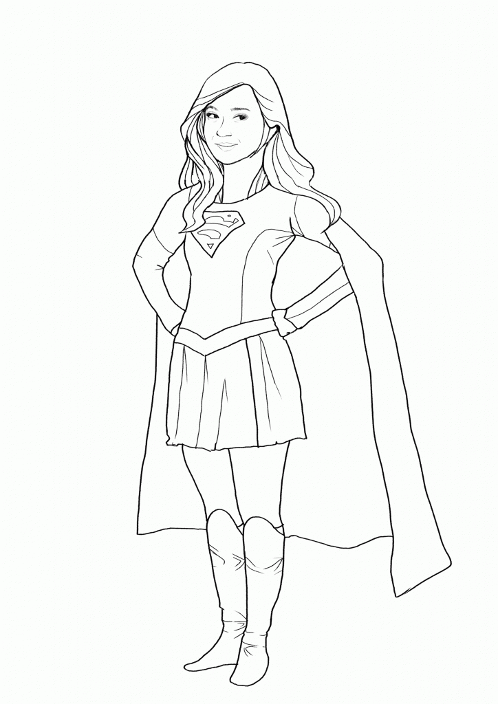 Supergirl Coloring Pages DC Comics